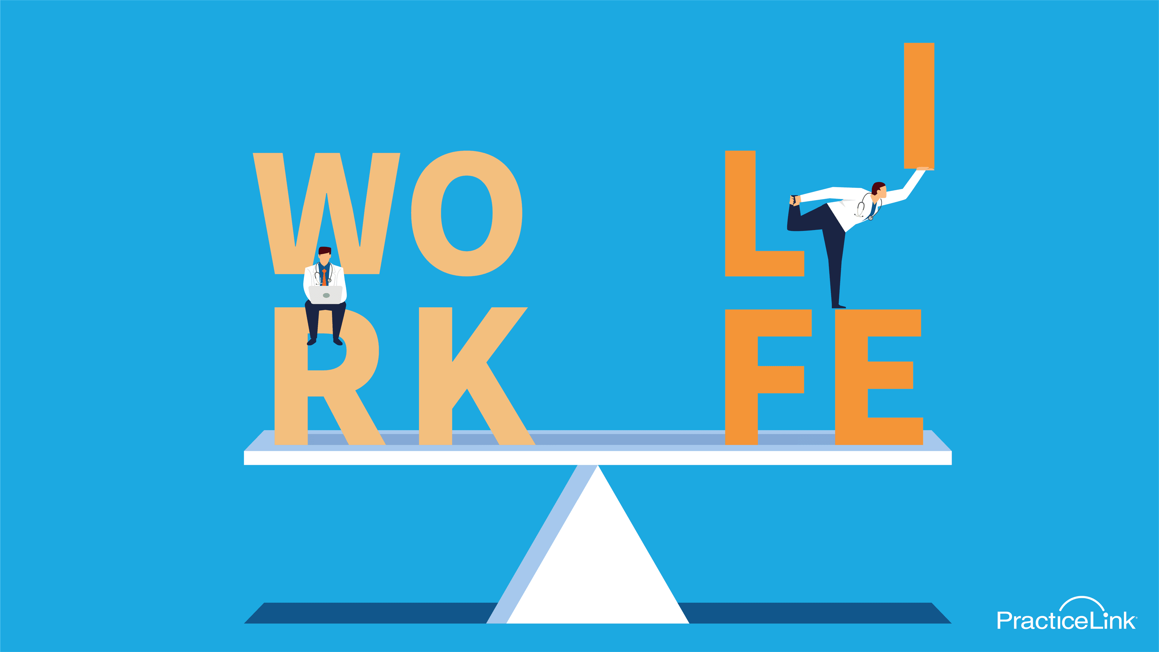 physicians balancing on a scale to achieve work-life balance as a physician candidate