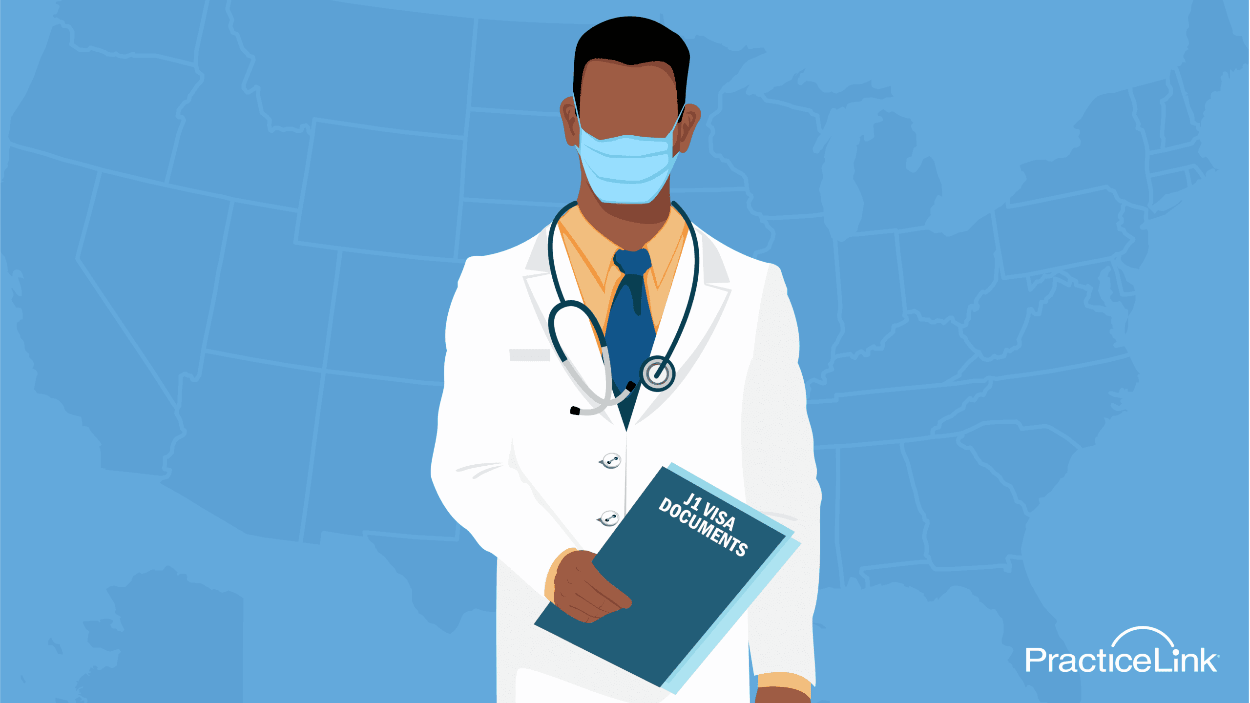 Physician holding a document that explains J1 Visa documents regarding requirements.