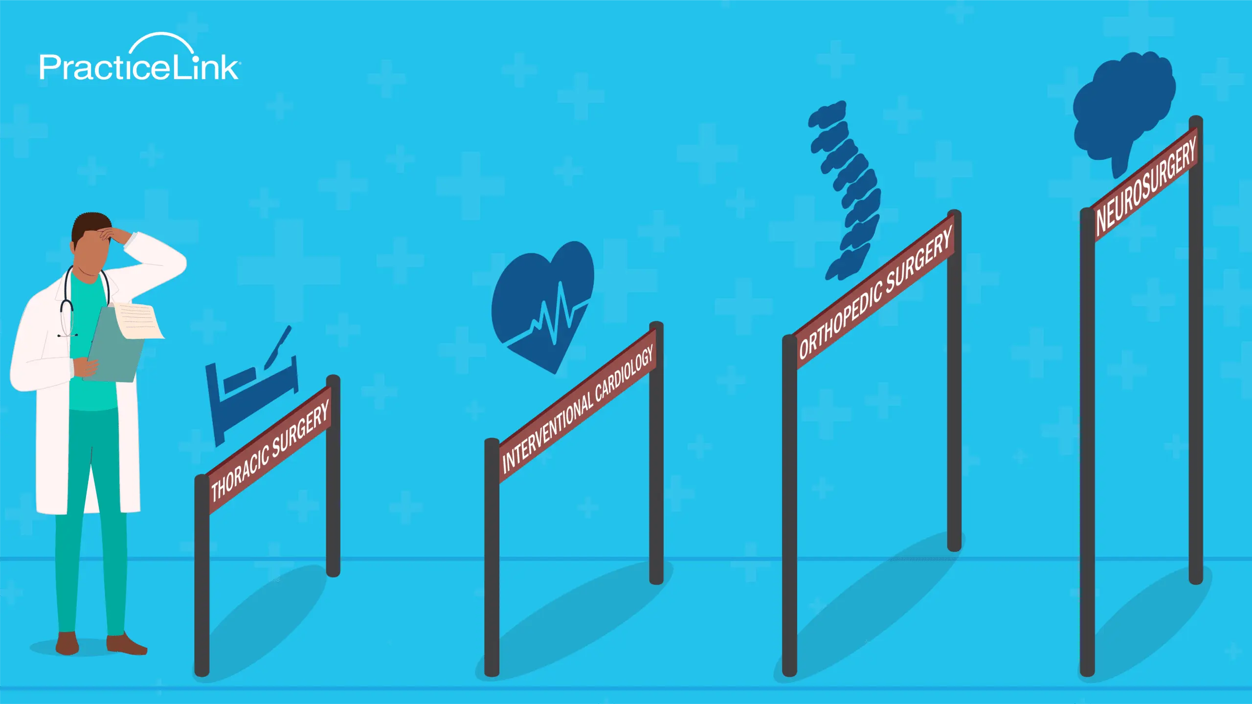 A list of medical specialities representing which medical board is the hardest.