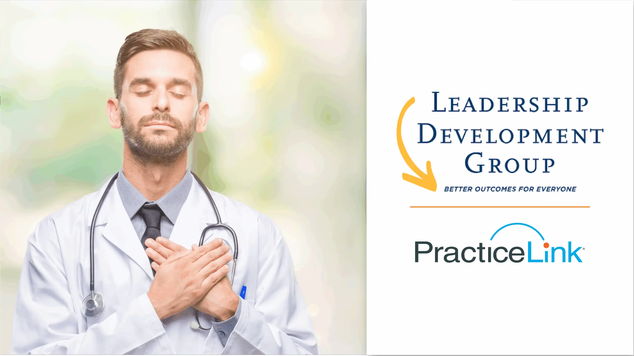 Stressed physician calming himself down.